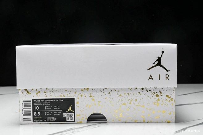 4 AQ9129-170 Gold Retro Jordan Metallic 0718